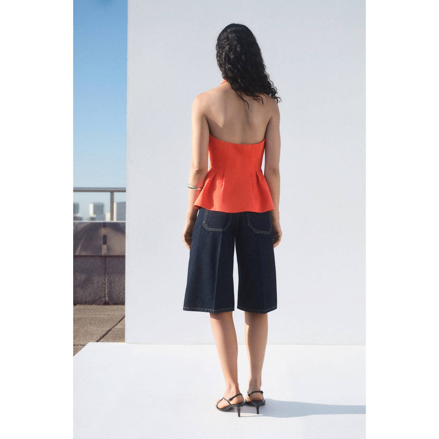 Mango gilet rood