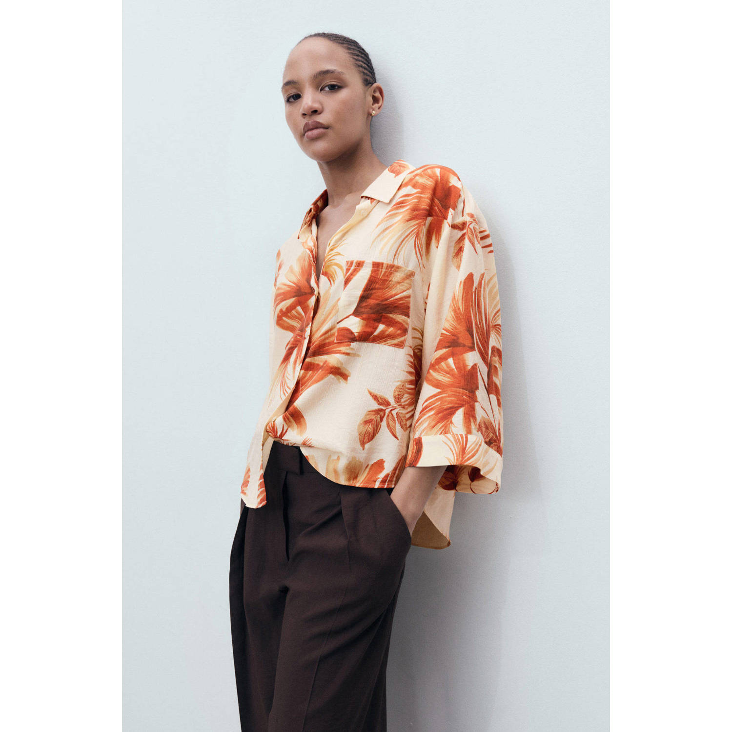 Mango blouse ecru