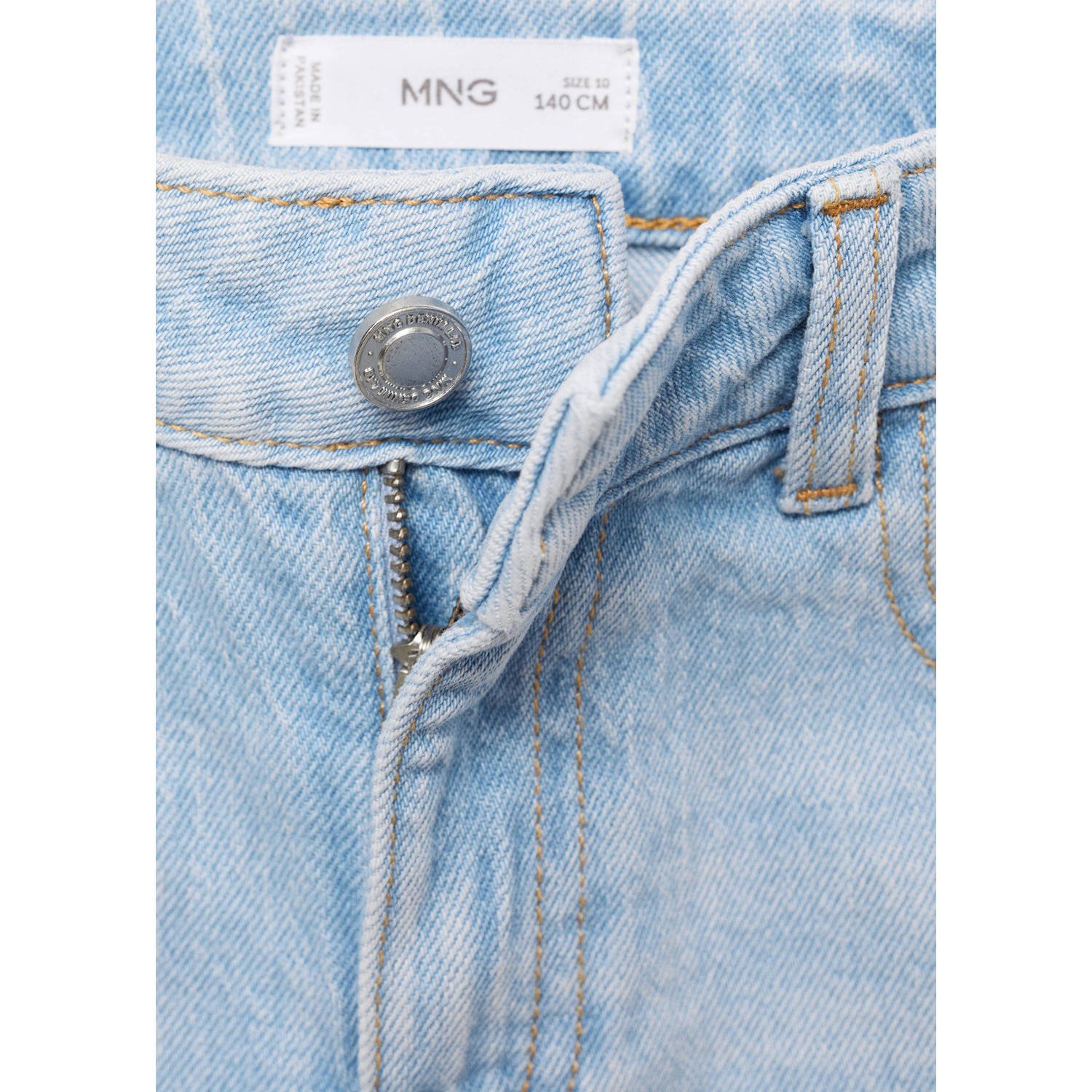 Mango Kids regular waist regular fit jeans light blue denim