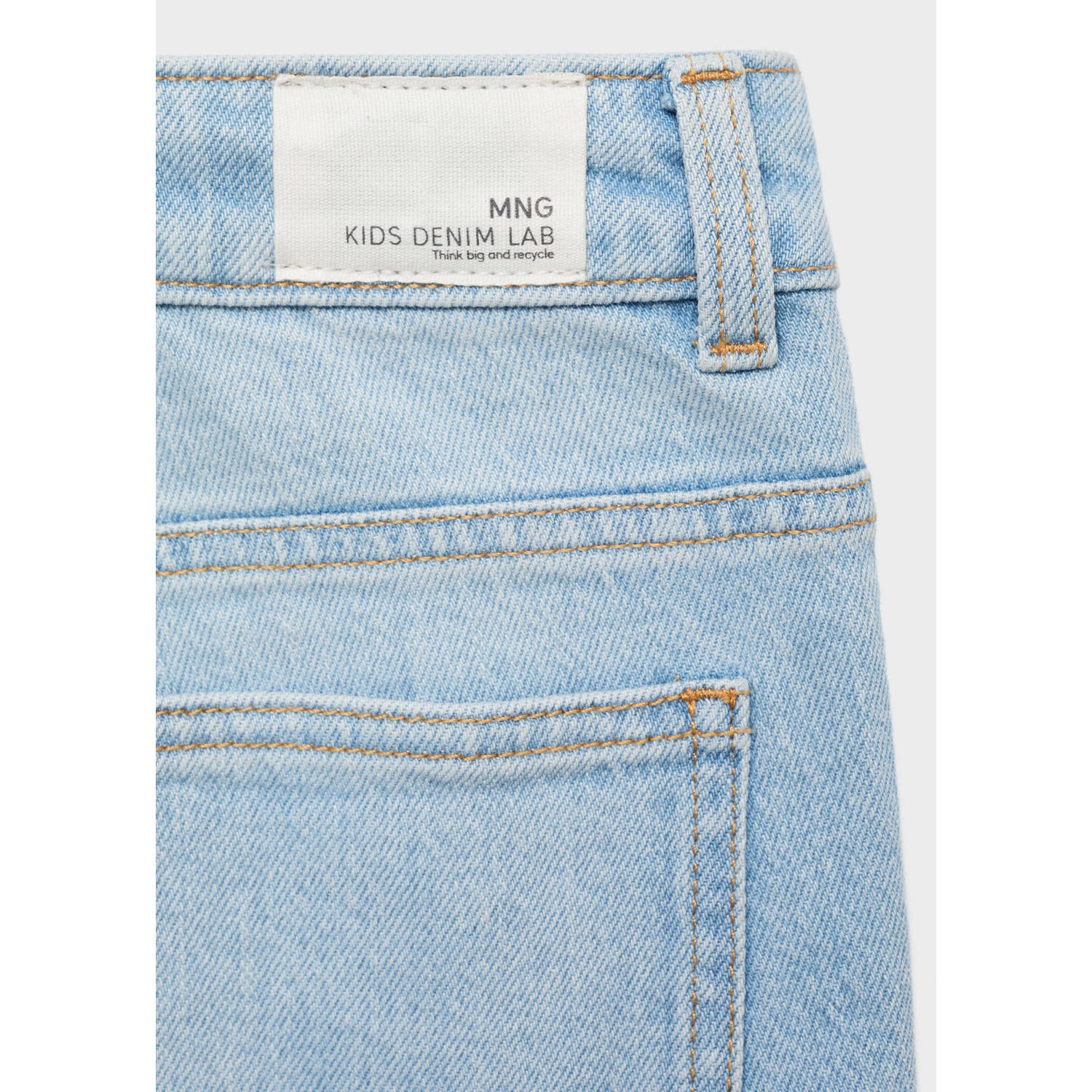 Mango Kids regular waist regular fit jeans light blue denim