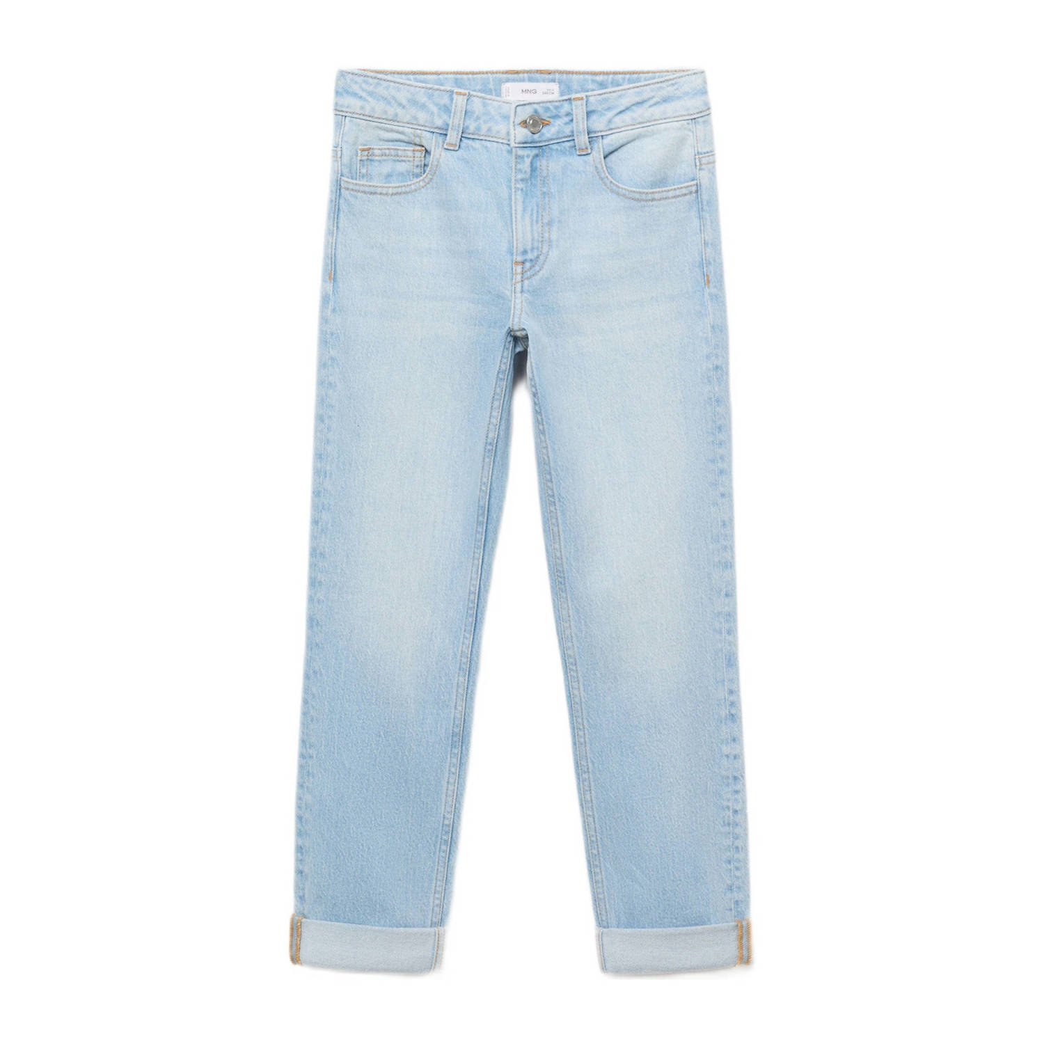 Mango Kids regular waist regular fit jeans light blue denim