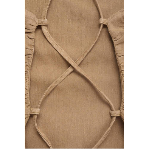 Mango top met open rug bruin afbeelding