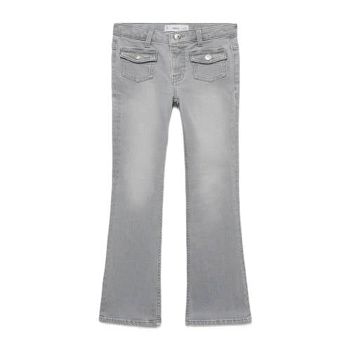 Mango Kids flared jeans grey denim afbeelding