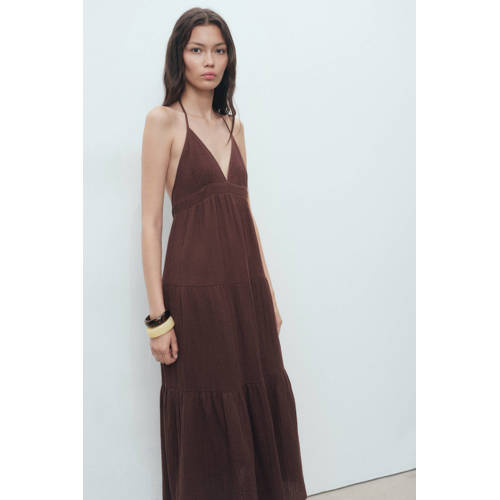Mango zomerjurk bruin afbeelding