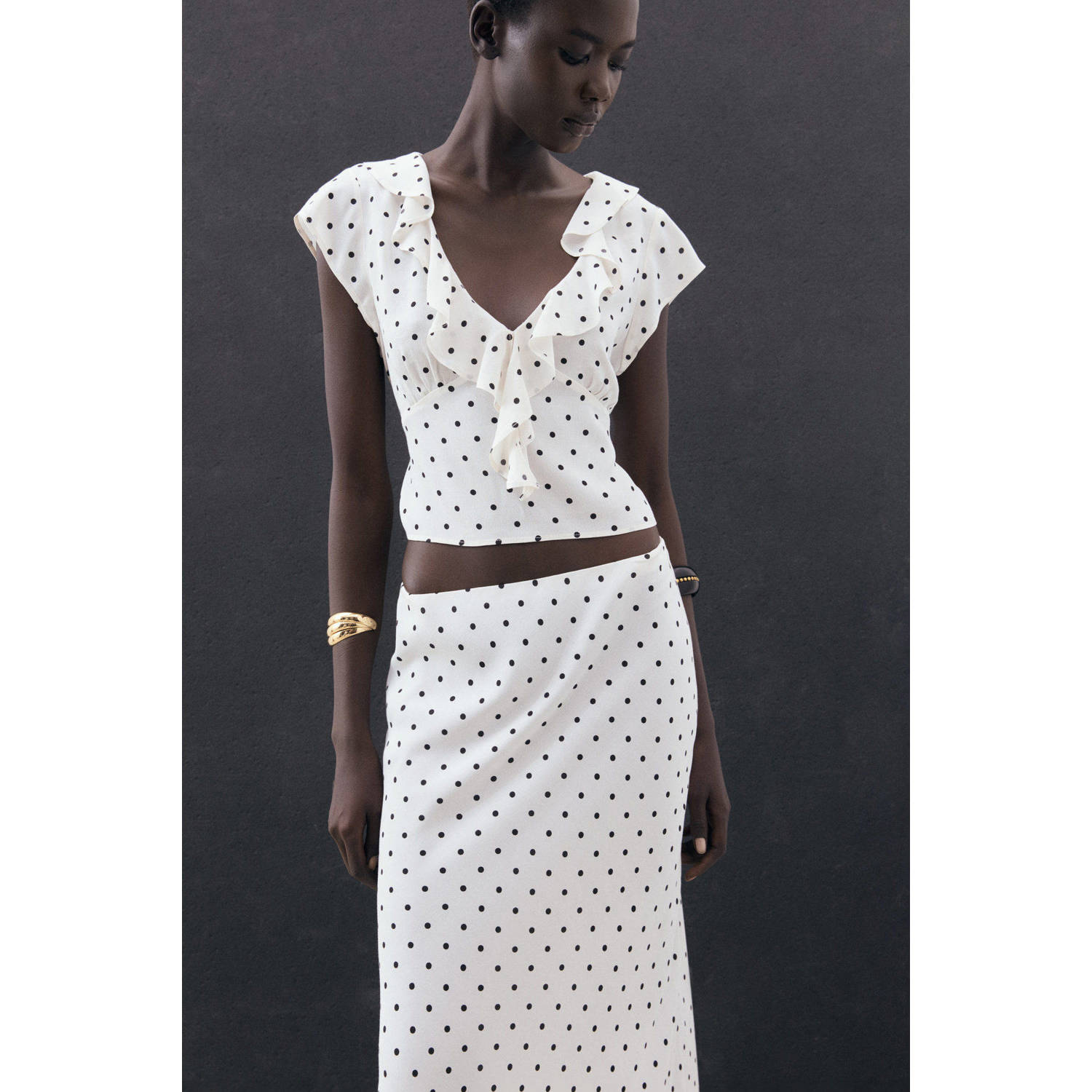 Mango maxi rok wit