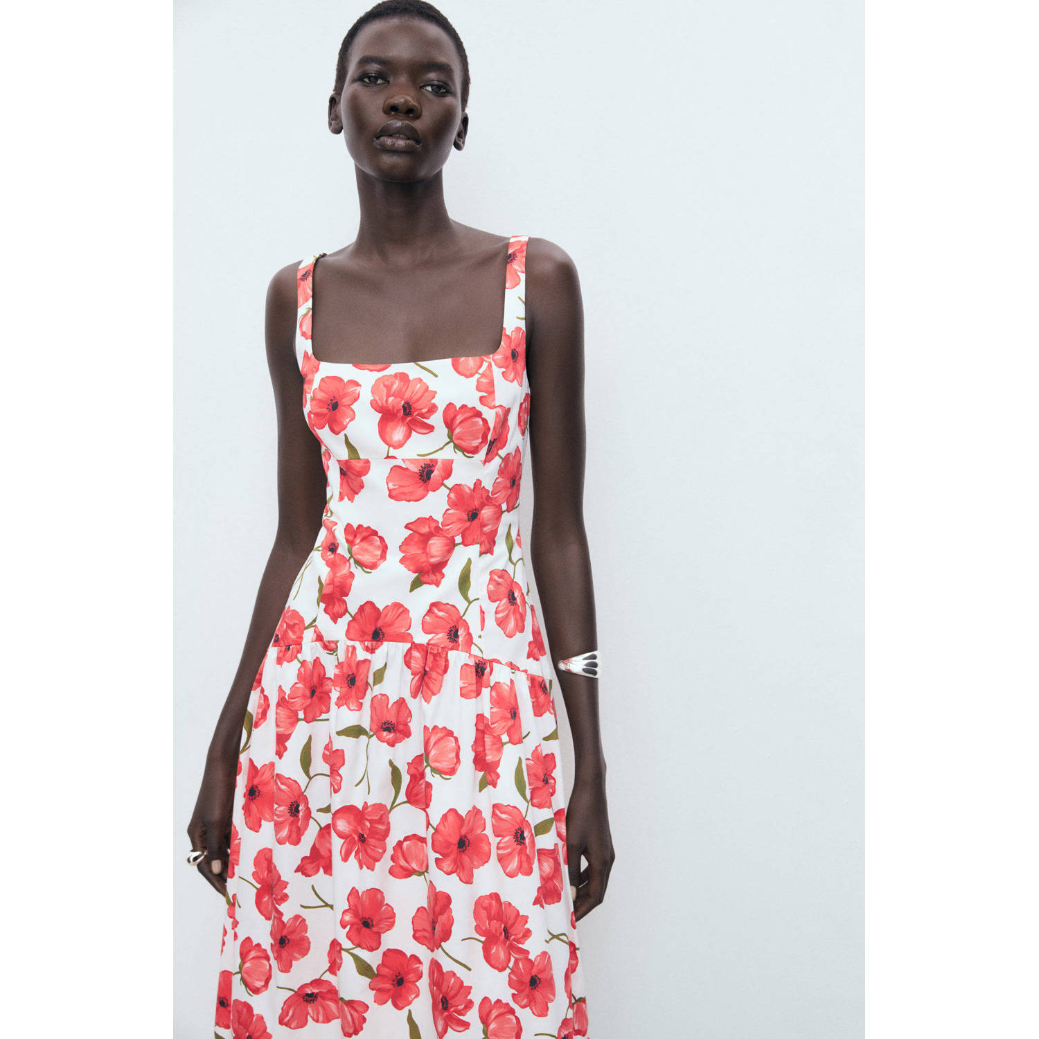 Mango zomerjurk rood