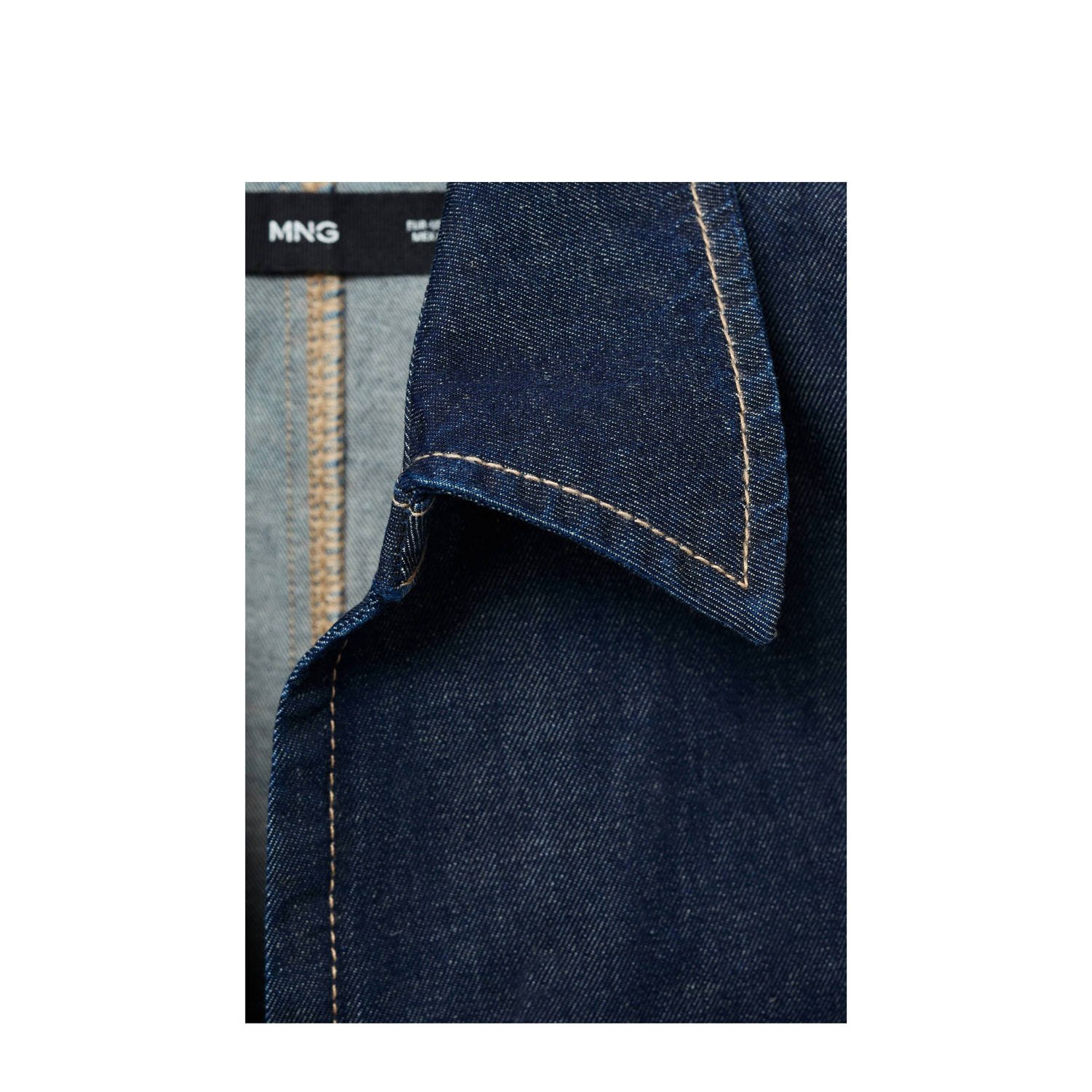 Mango denim gilet dark blue denim