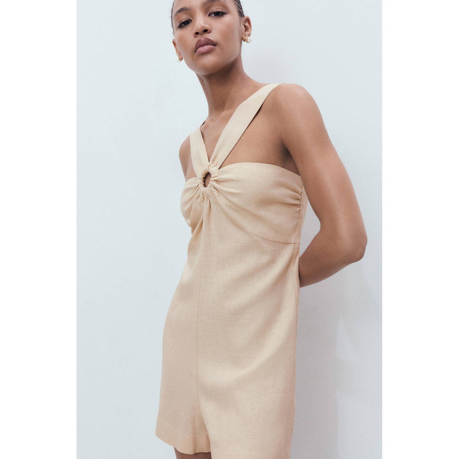 Mango linnen ecru playsuit