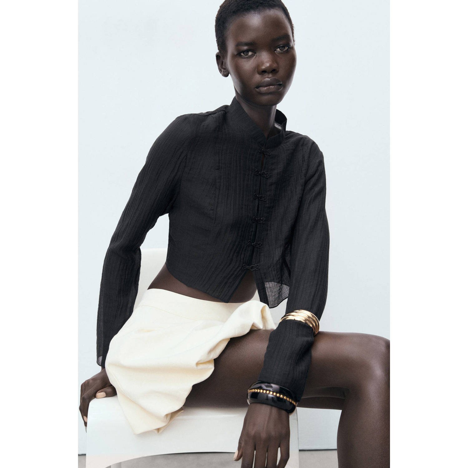 Mango blouse zwart