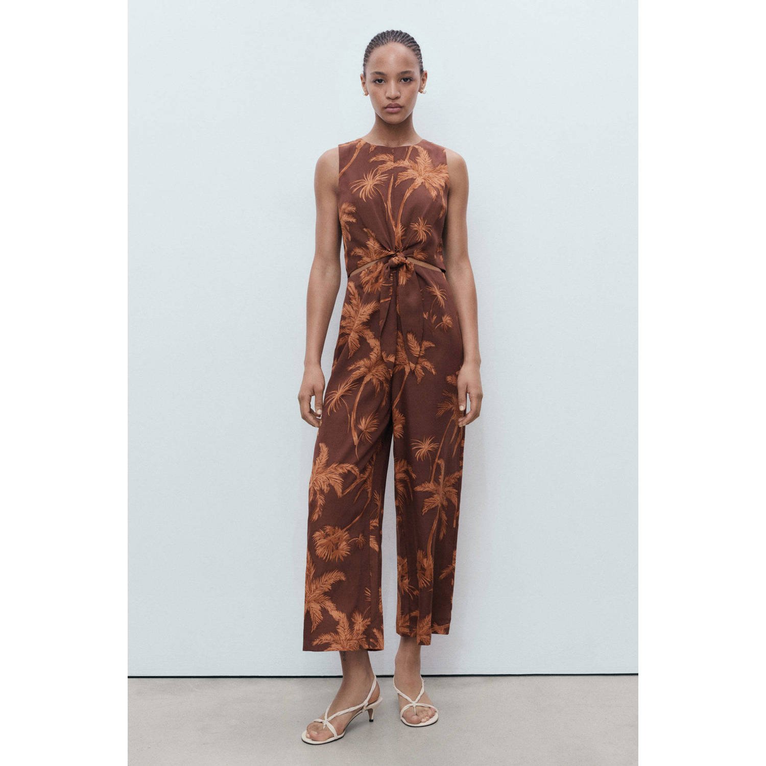 Mango bruin jumpsuit