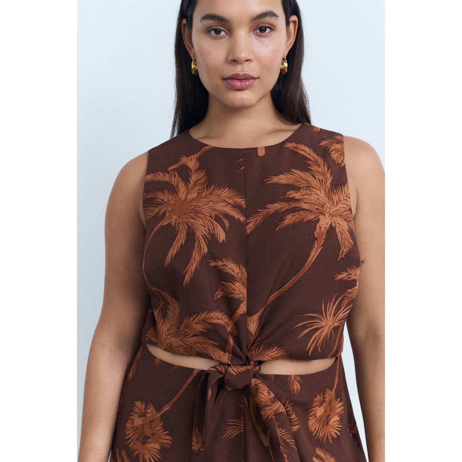 Mango bruin jumpsuit