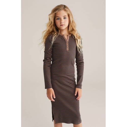 WE Fashion midi jurk zwart afbeelding