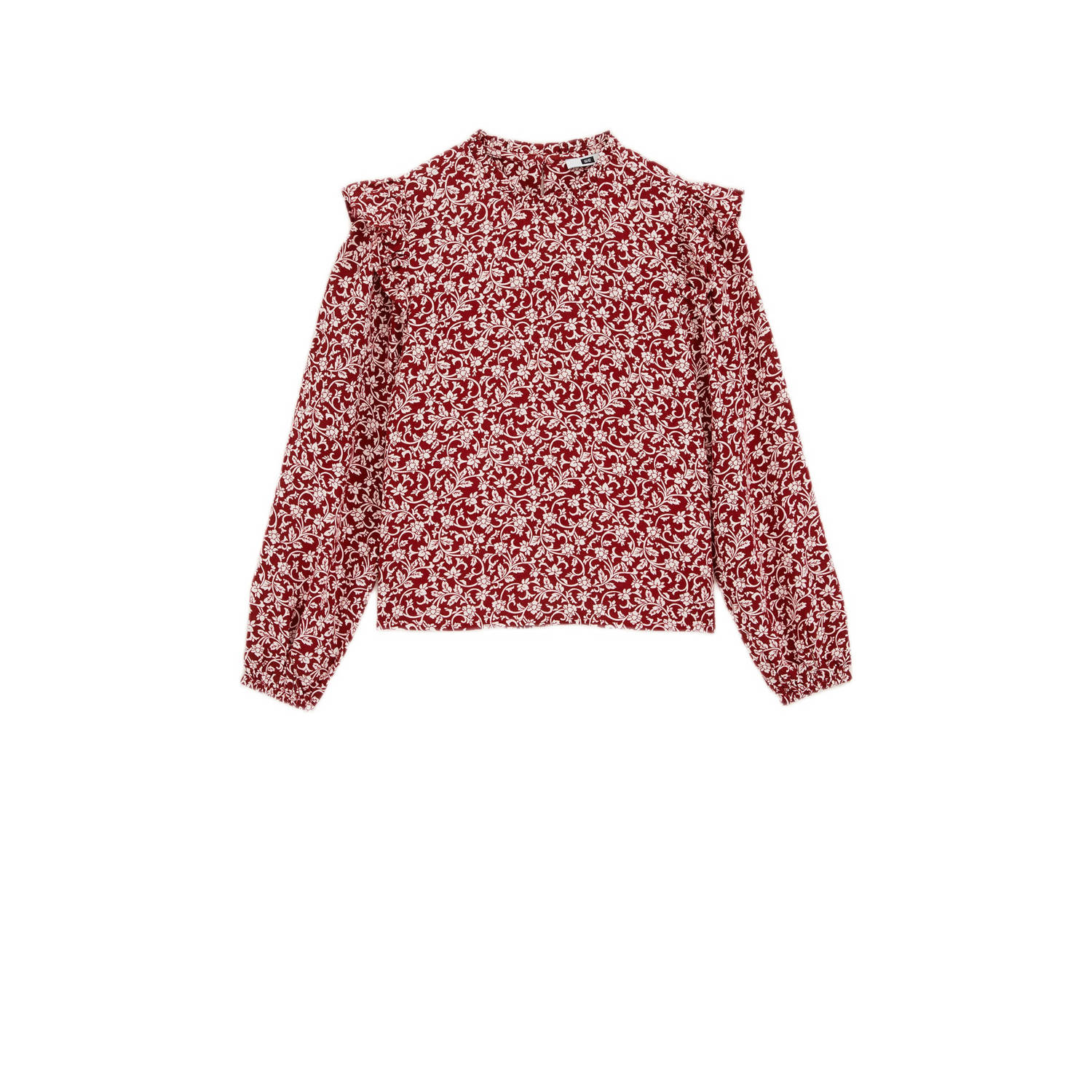 WE Fashion blousetop donkerrood