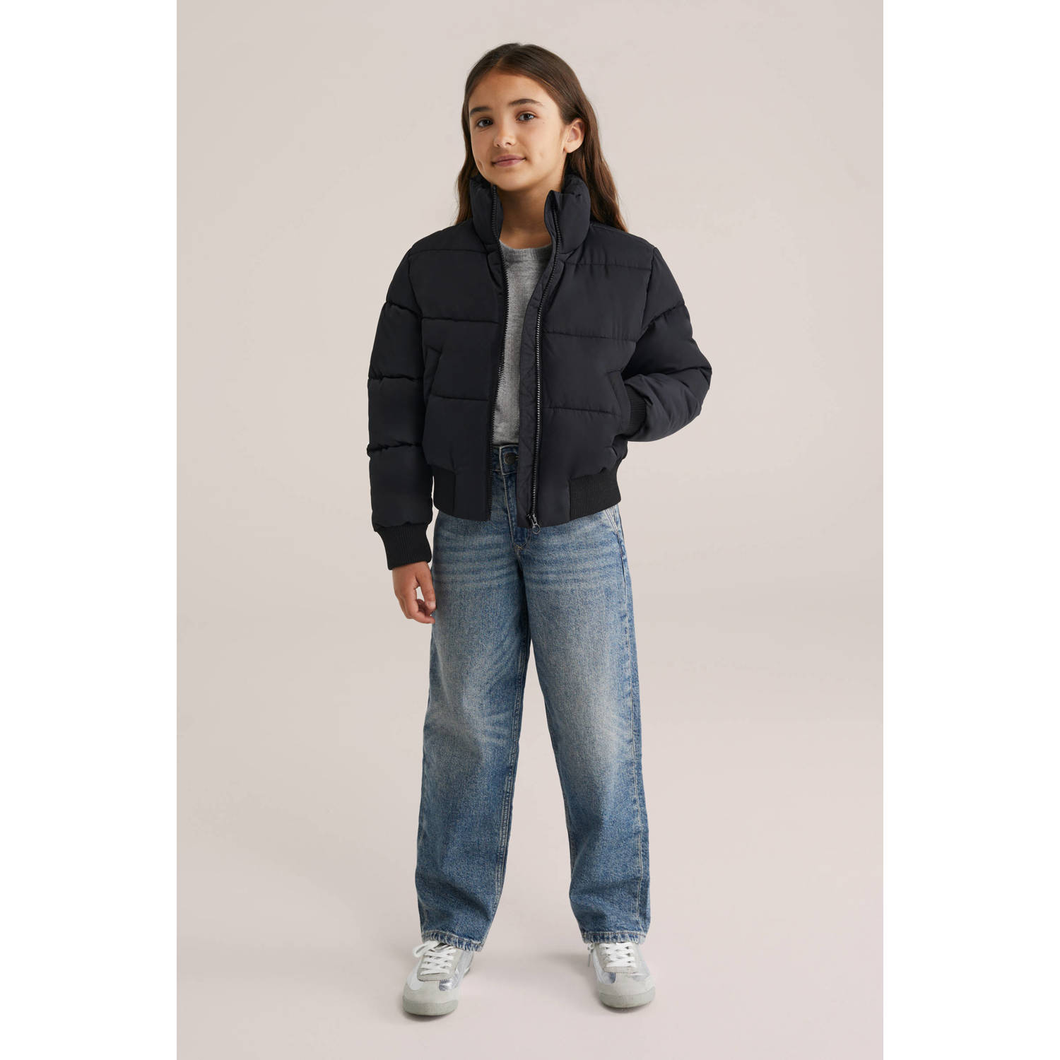 WE Fashion gewatteerde jas zwart