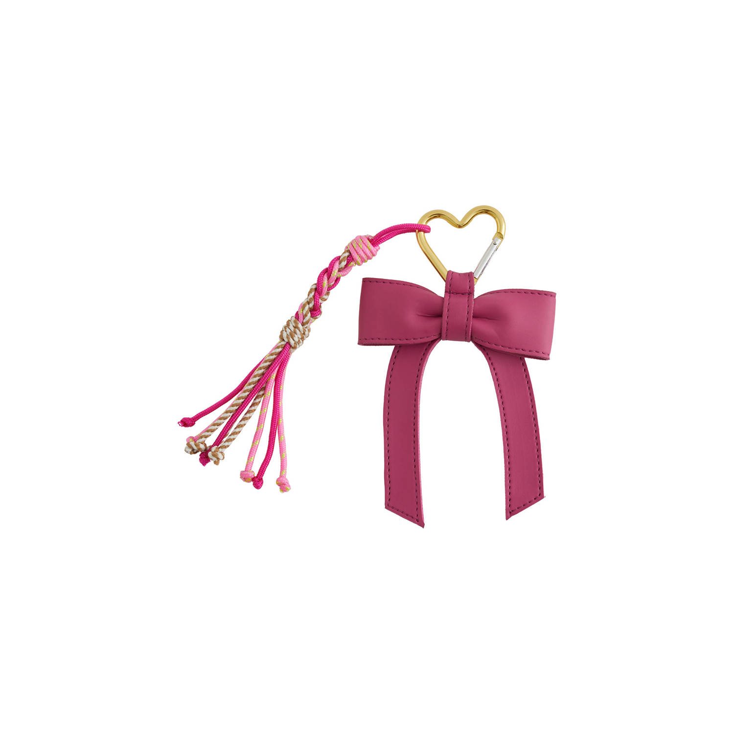 WE Fashion sleutelhanger met strik rood