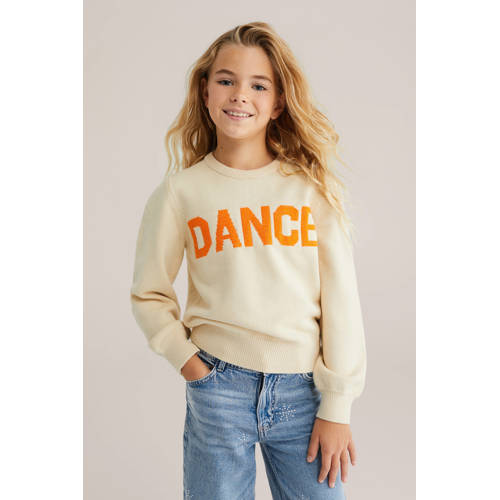 WE Fashion trui beige fijn gebreid afbeelding