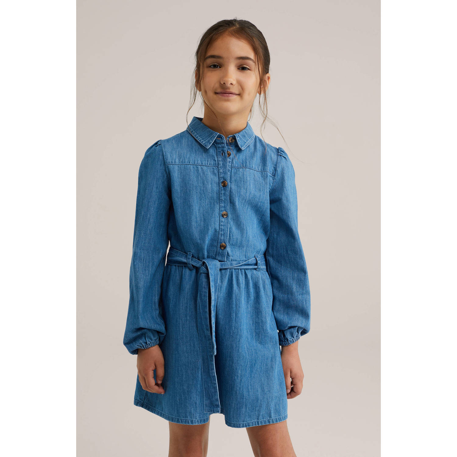 WE Fashion denim spijkerjurk dark blue denim