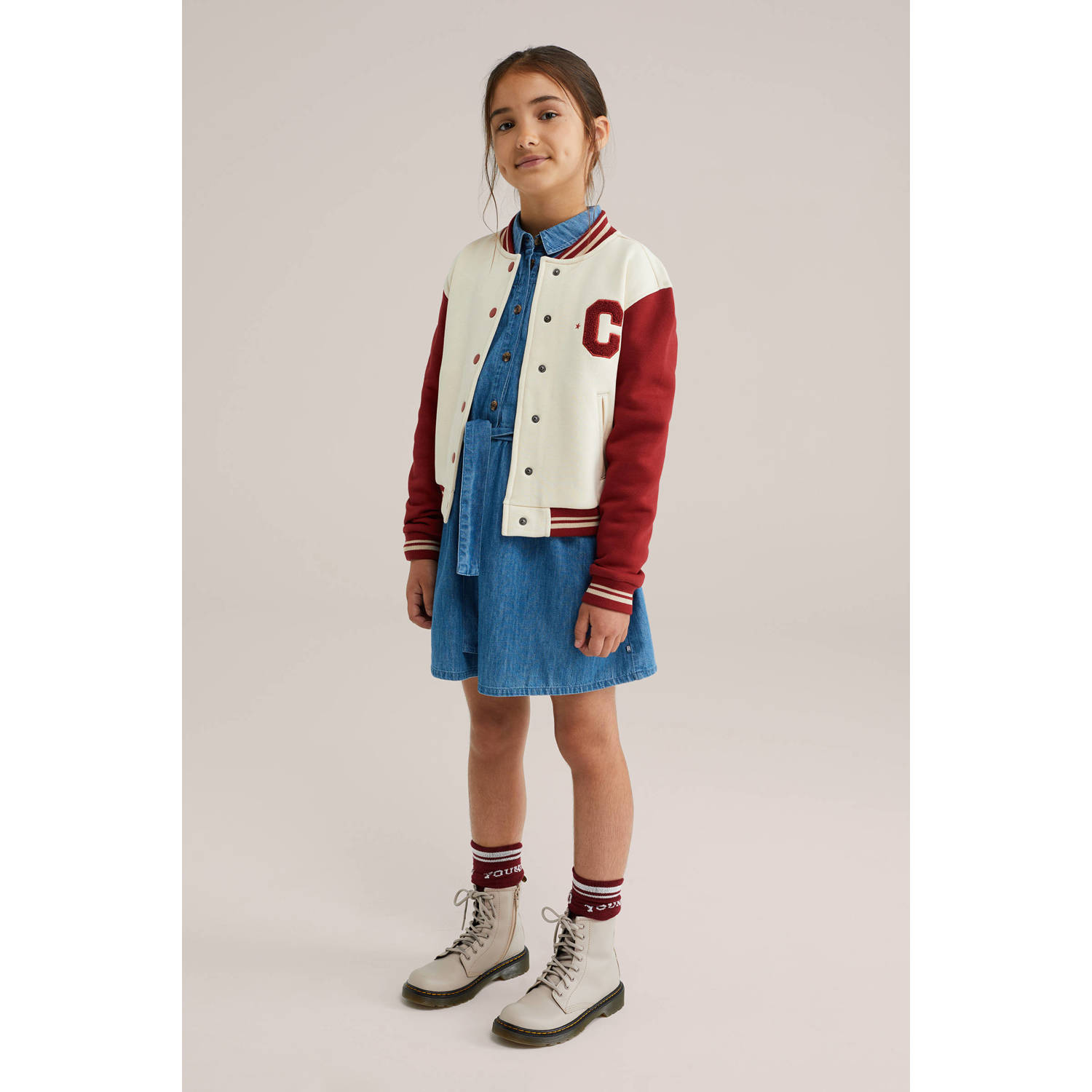 WE Fashion denim spijkerjurk dark blue denim