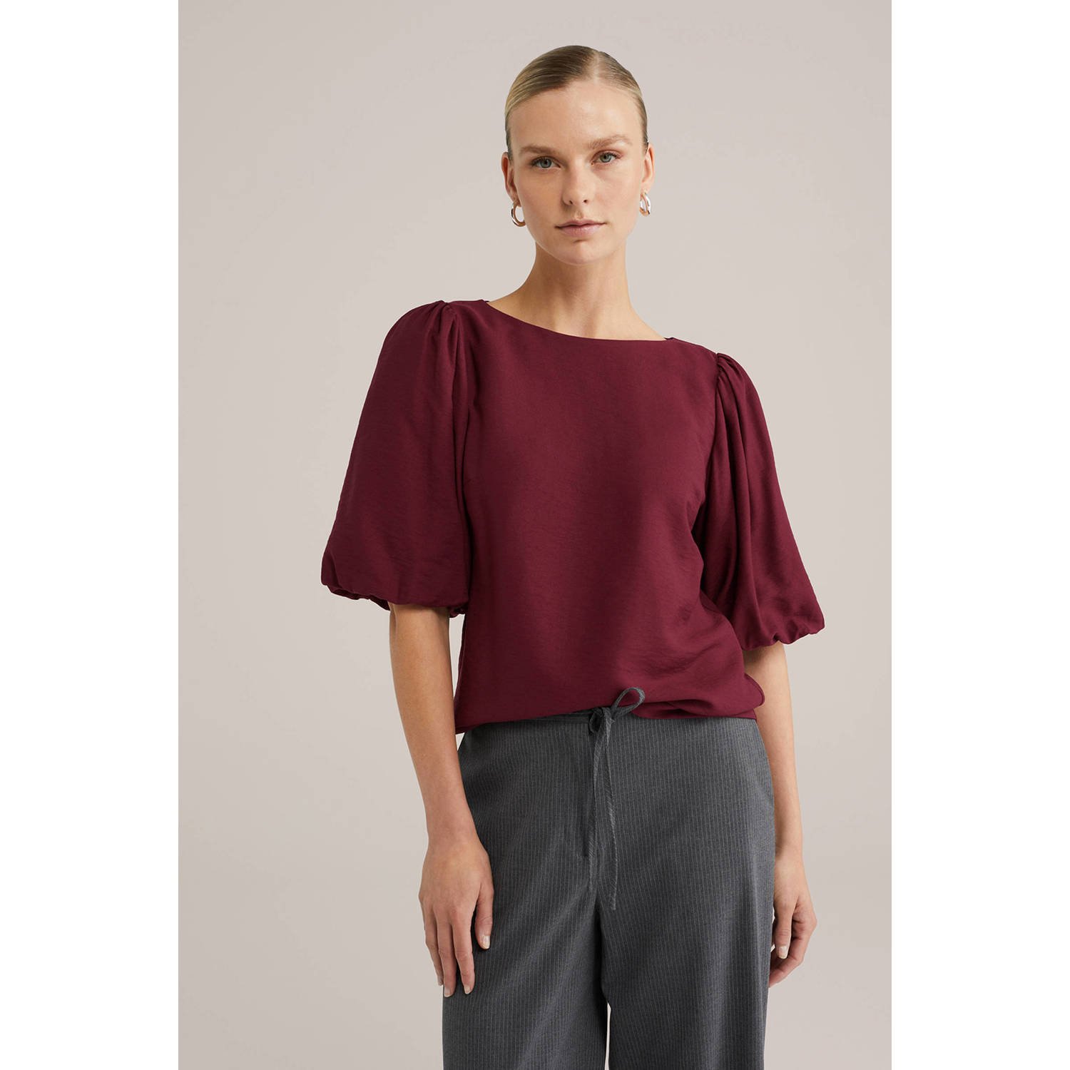 WE Fashion top donkerrood