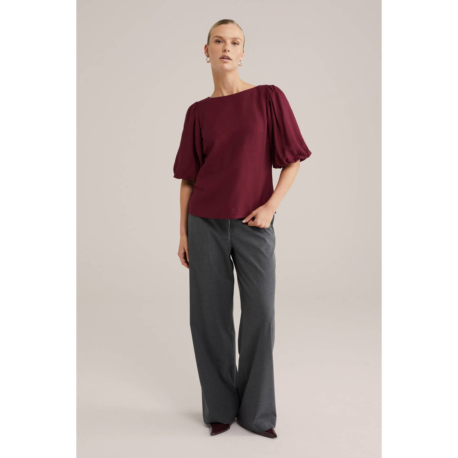 WE Fashion top donkerrood