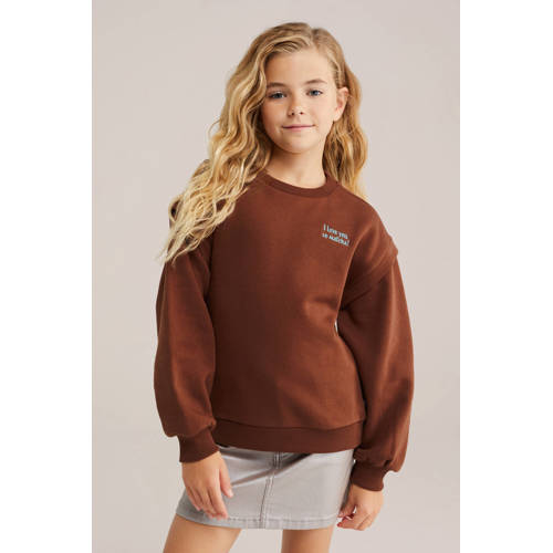 WE Fashion sweater donker oranje afbeelding