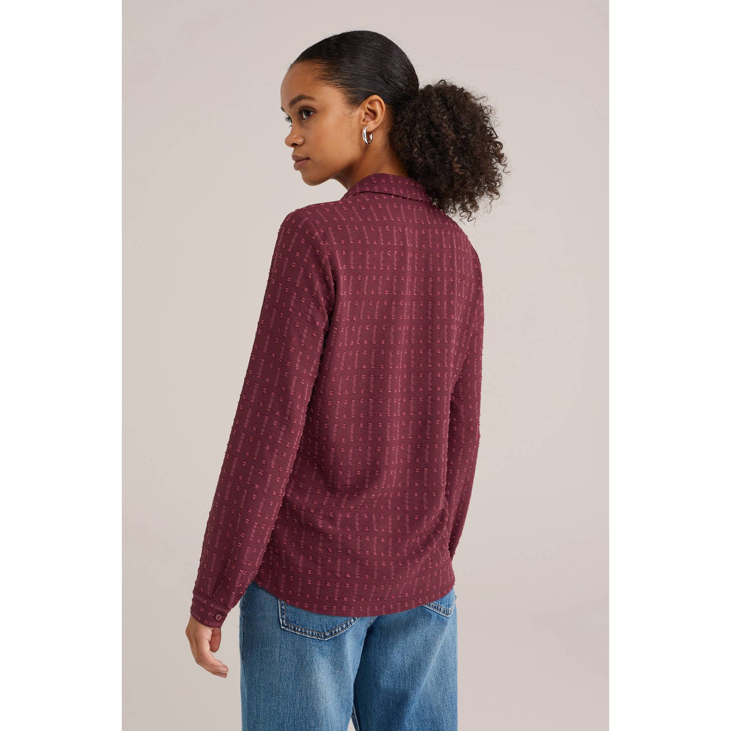 WE Fashion blouse donkerrood
