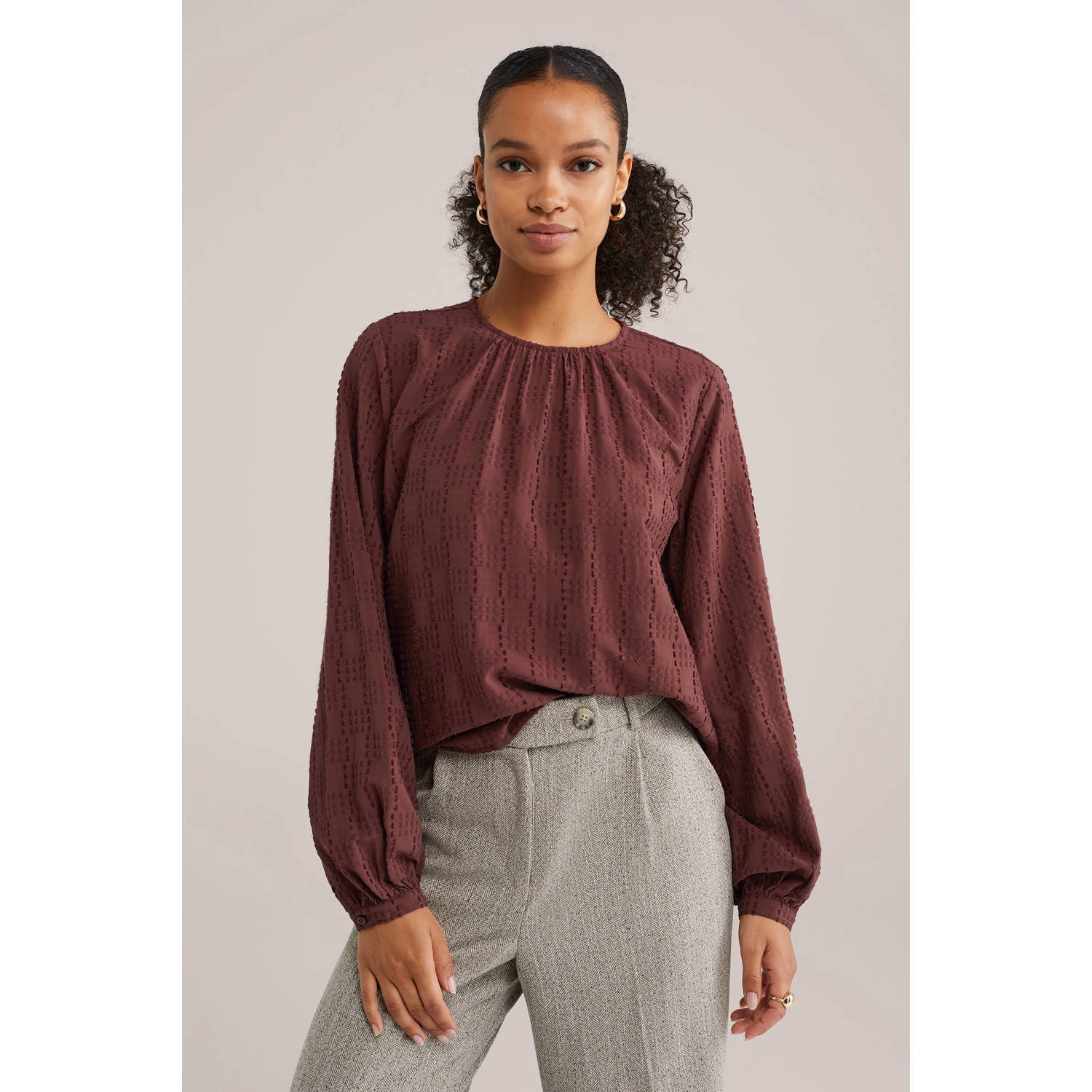 WE Fashion top roodbruin