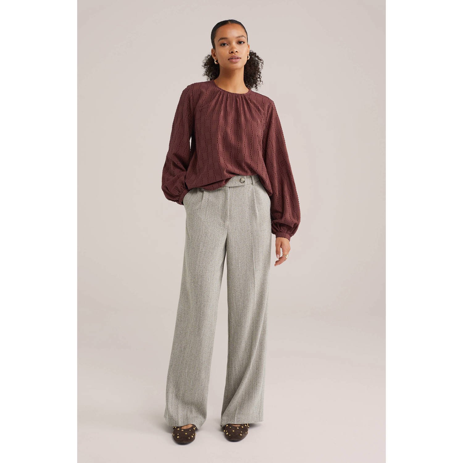 WE Fashion top roodbruin