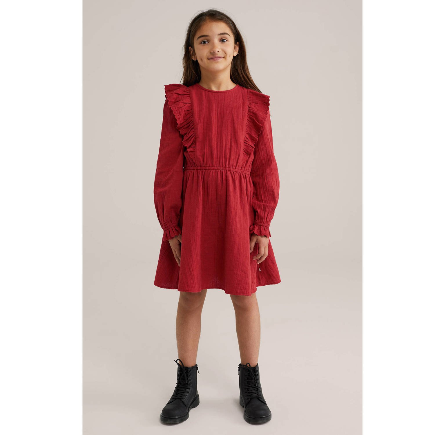 WE Fashion korte jurk rood