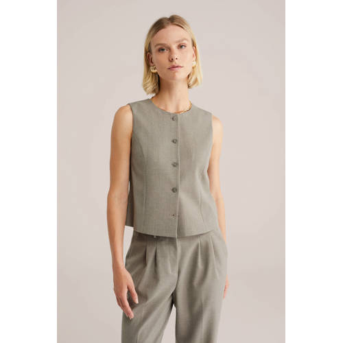 WE Fashion gilet grijsbruin afbeelding