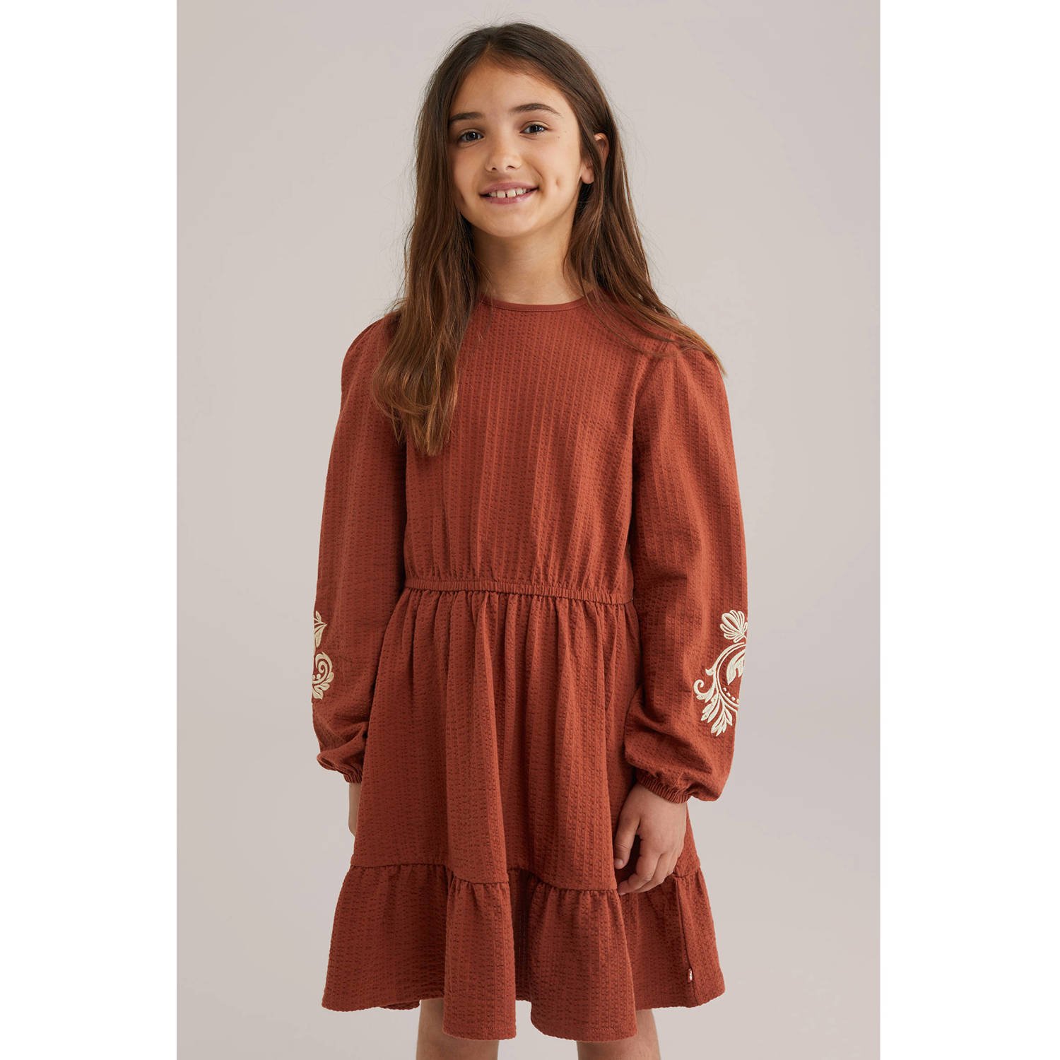 WE Fashion korte jurk bruin