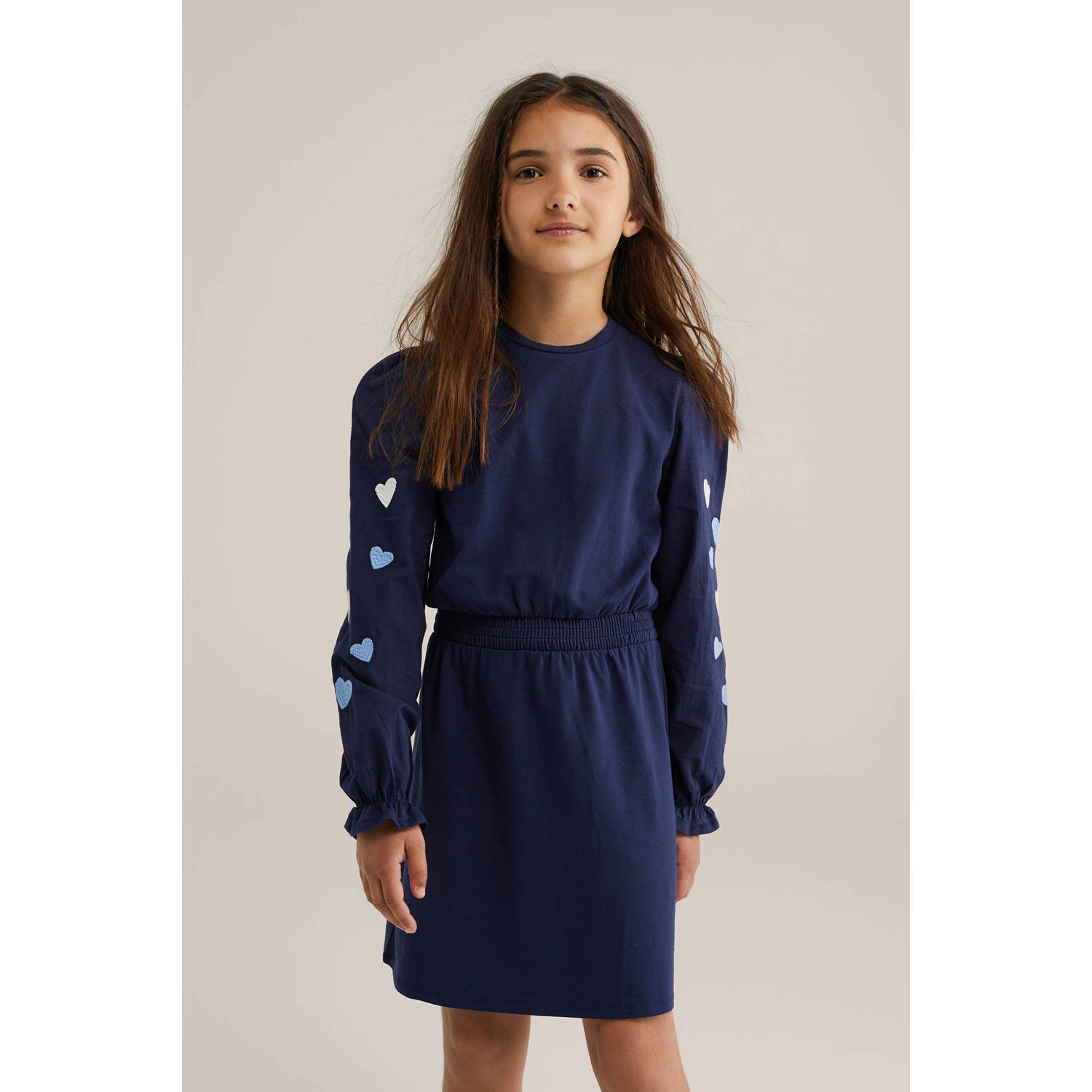 WE Fashion korte jurk donkerblauw