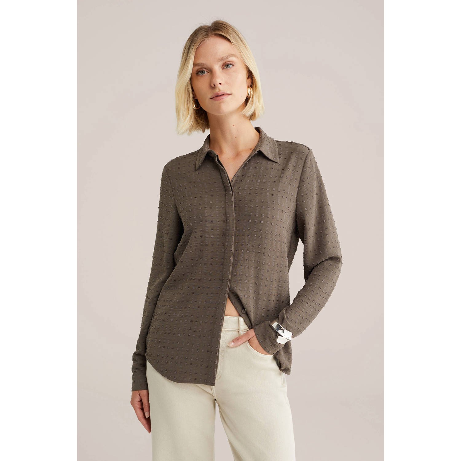 WE Fashion blouse kaki