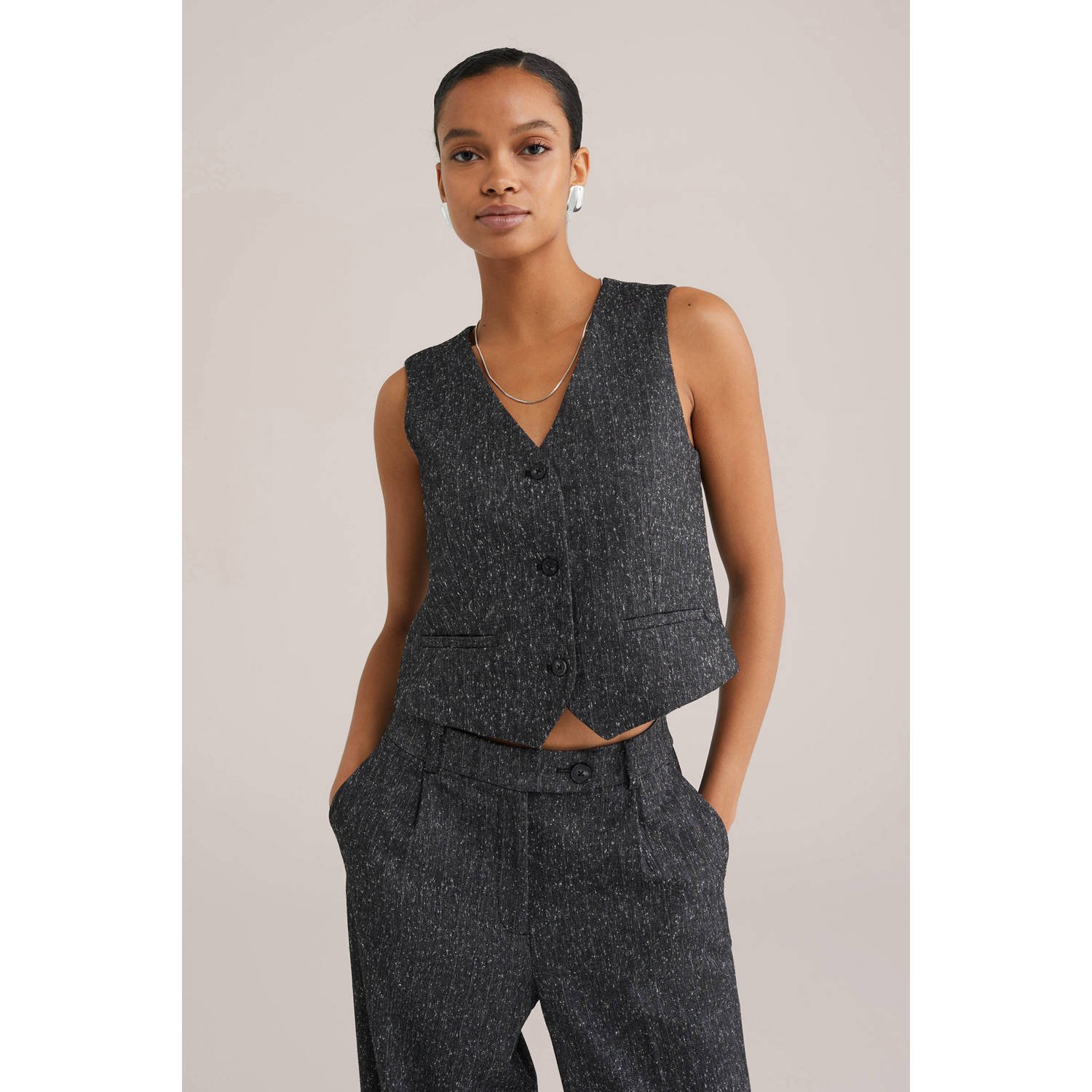 WE Fashion gilet grijs