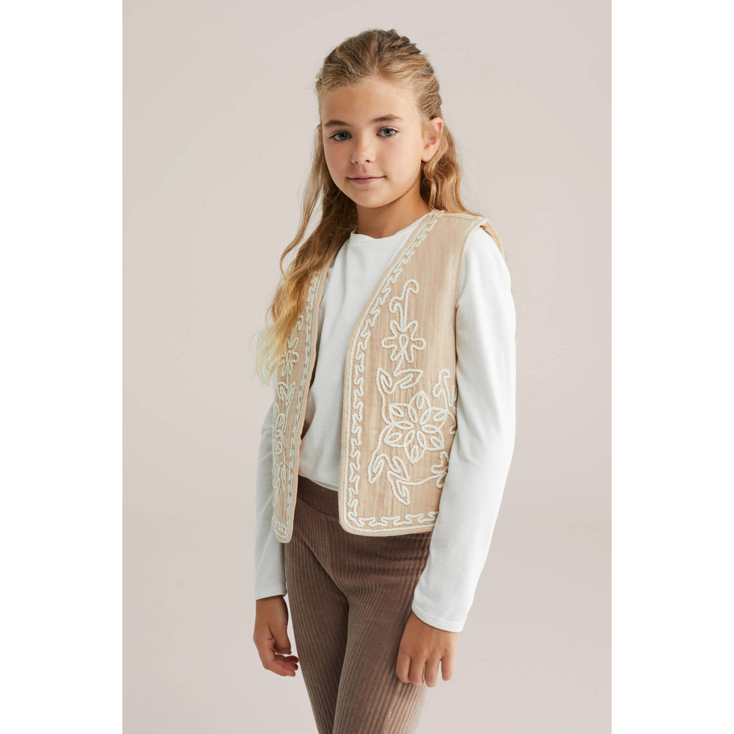 WE Fashion gilet zand
