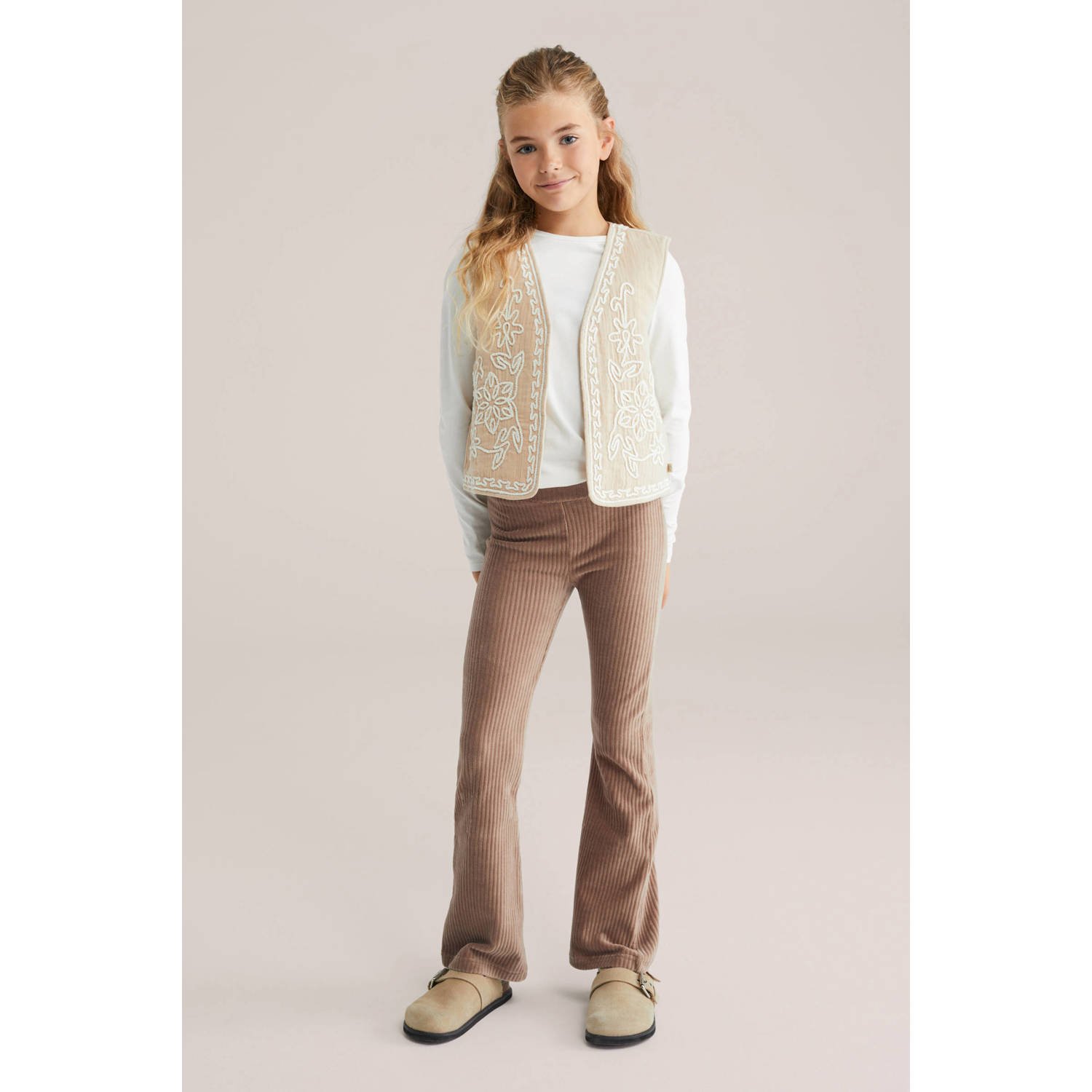 WE Fashion gilet zand