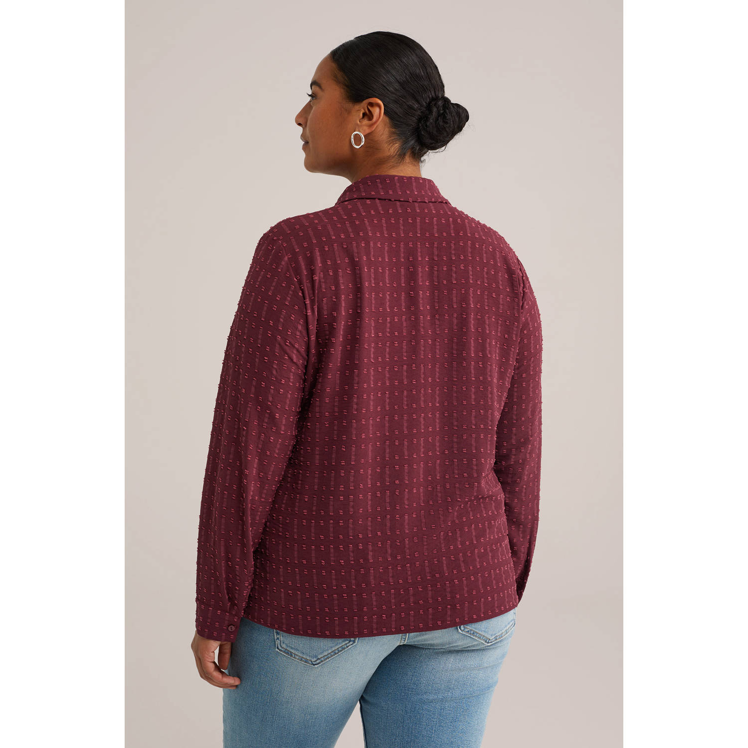 WE Fashion blouse donkerrood