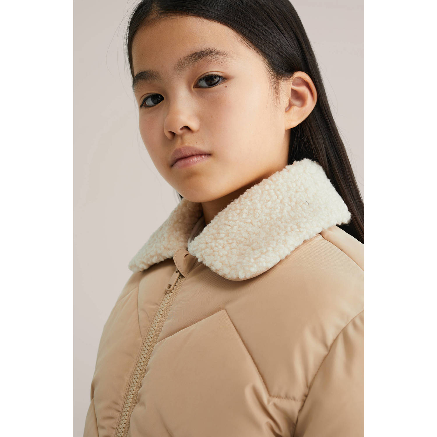 WE Fashion gewatteerde jas beige