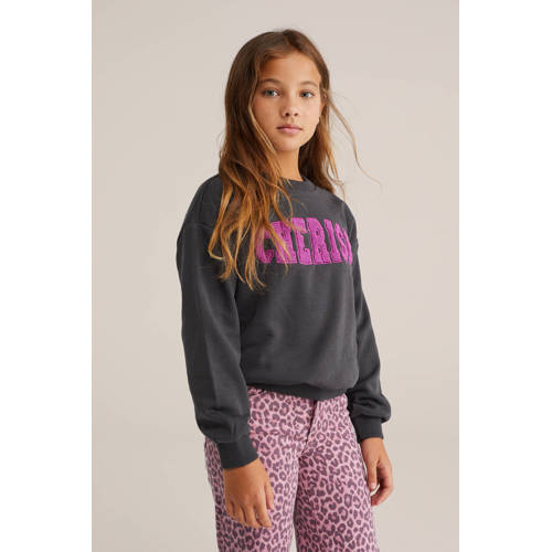 WE Fashion sweater antraciet afbeelding