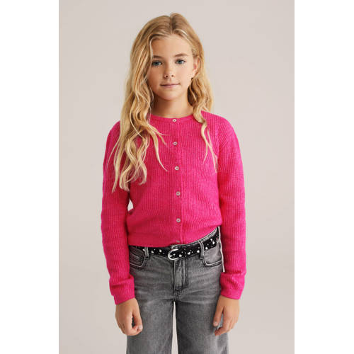 WE Fashion vest roze gebreid afbeelding