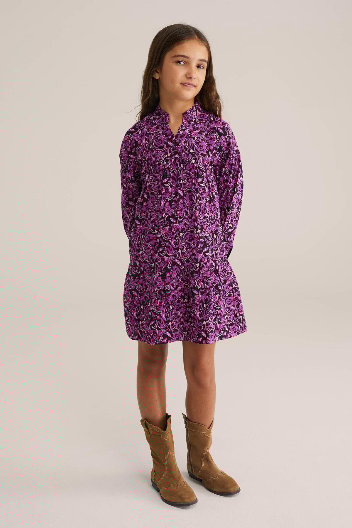 WE Fashion A-lijn jurk paars kopen? Morgen in huis wehkamp