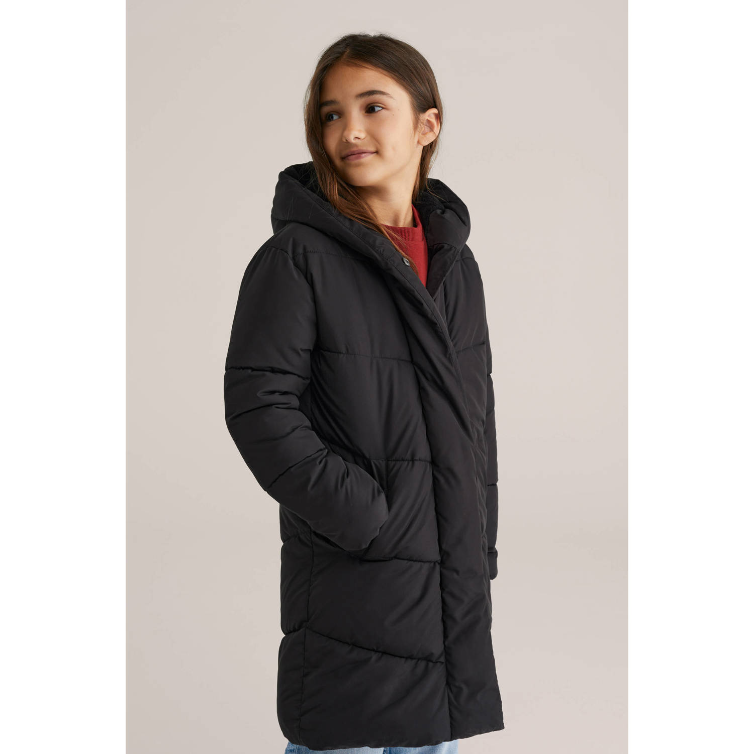 WE Fashion gewatteerde jas zwart