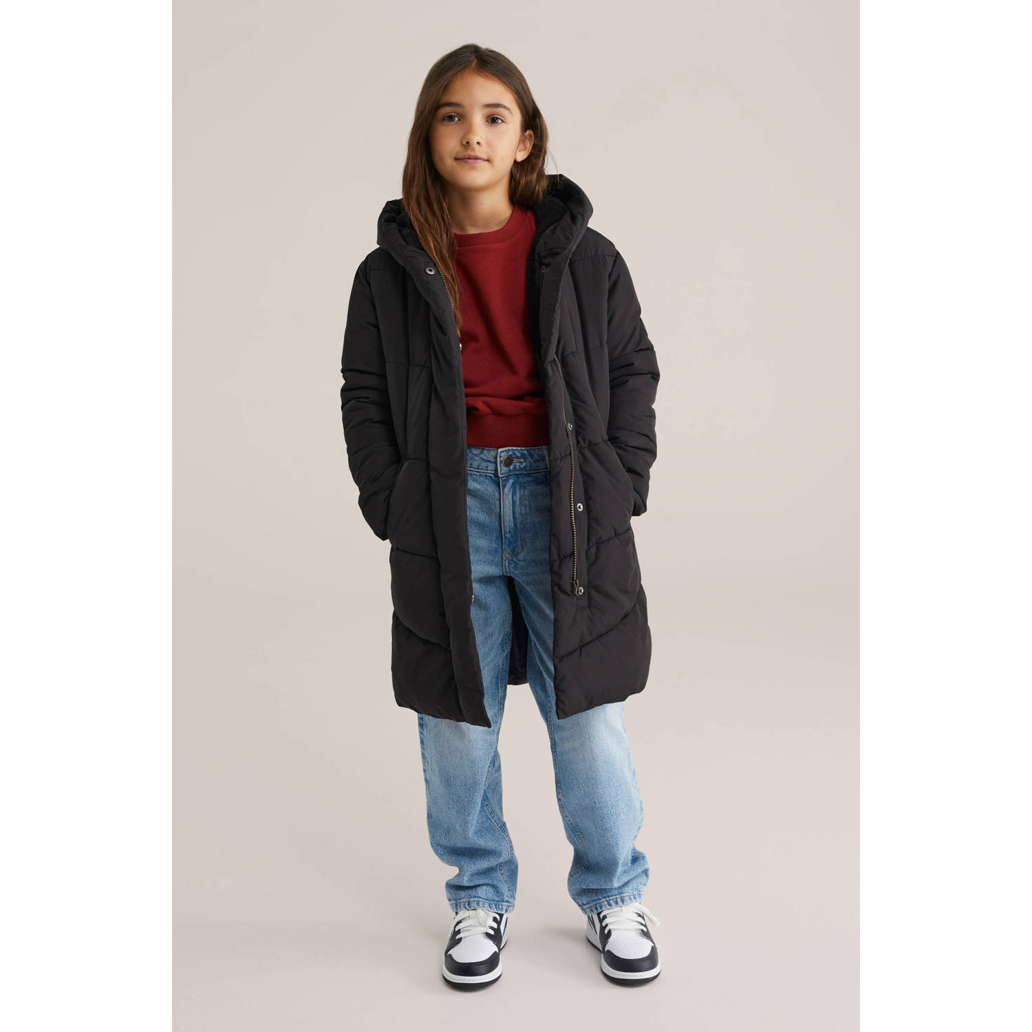 WE Fashion gewatteerde jas zwart