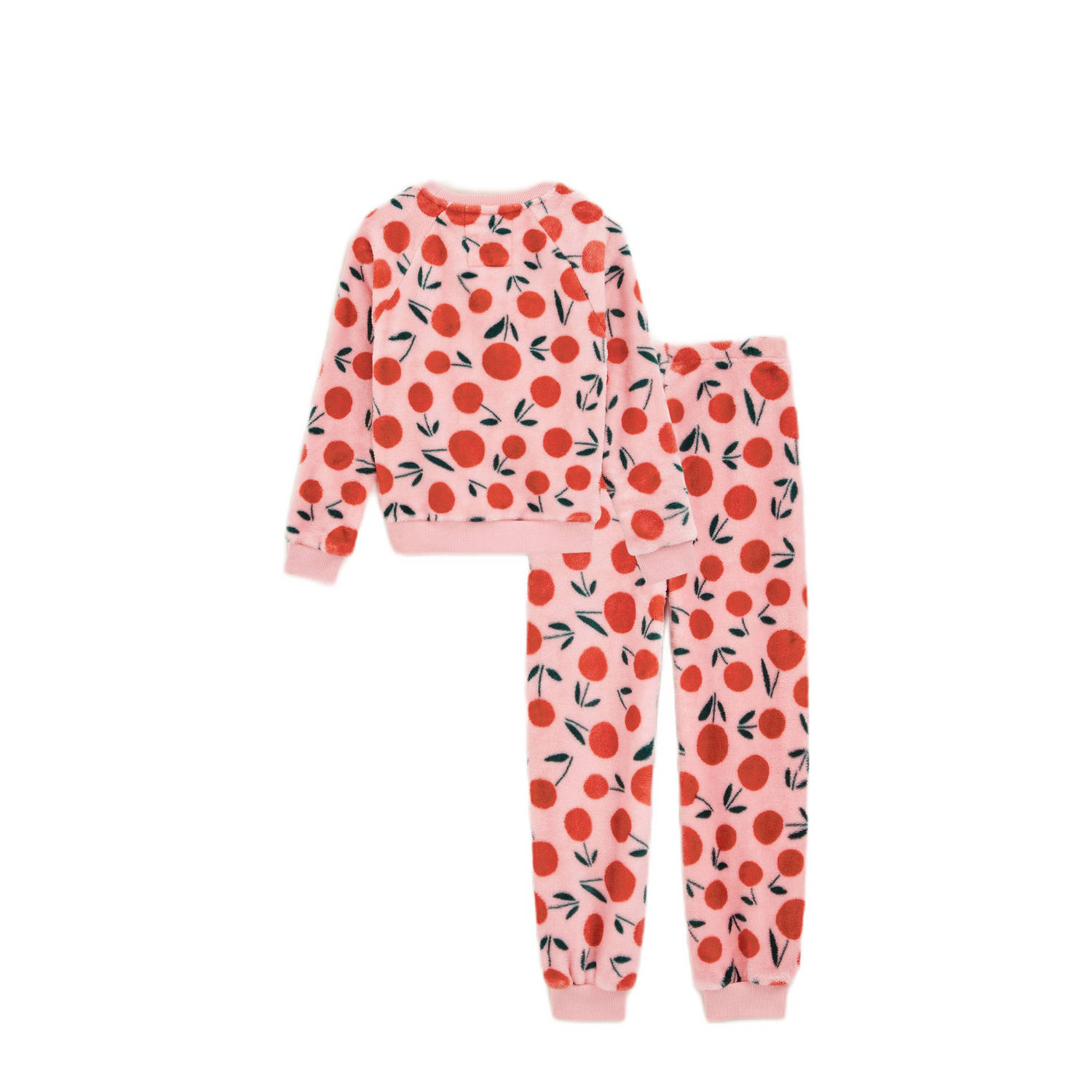 WE Fashion pyjamaset fleece roze