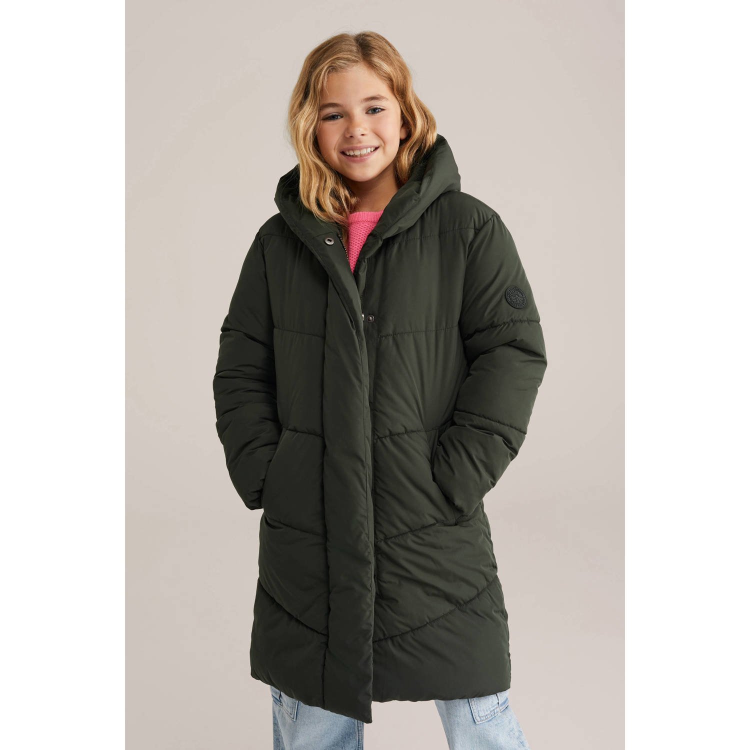 WE Fashion gewatteerde jas donkergroen