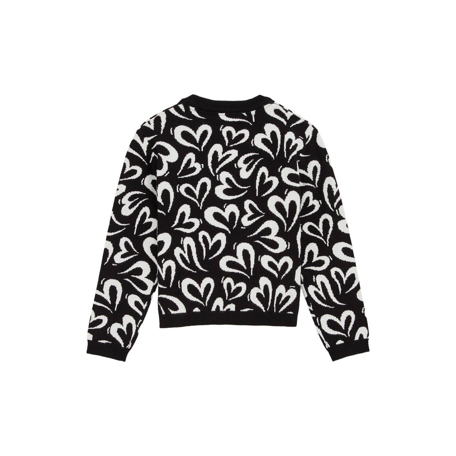 WE Fashion trui zwart fijn gebreid