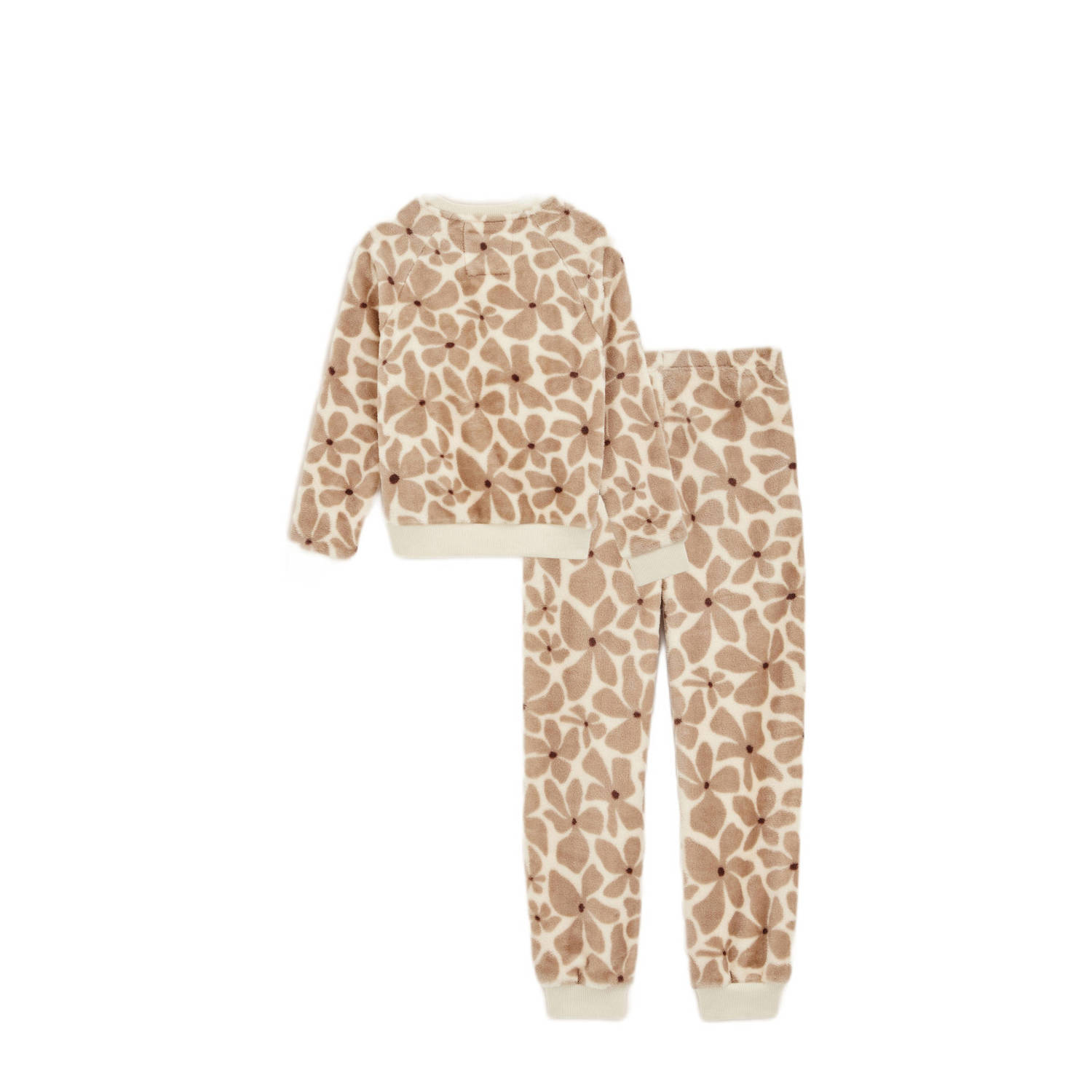 WE Fashion pyjamaset fleece beige