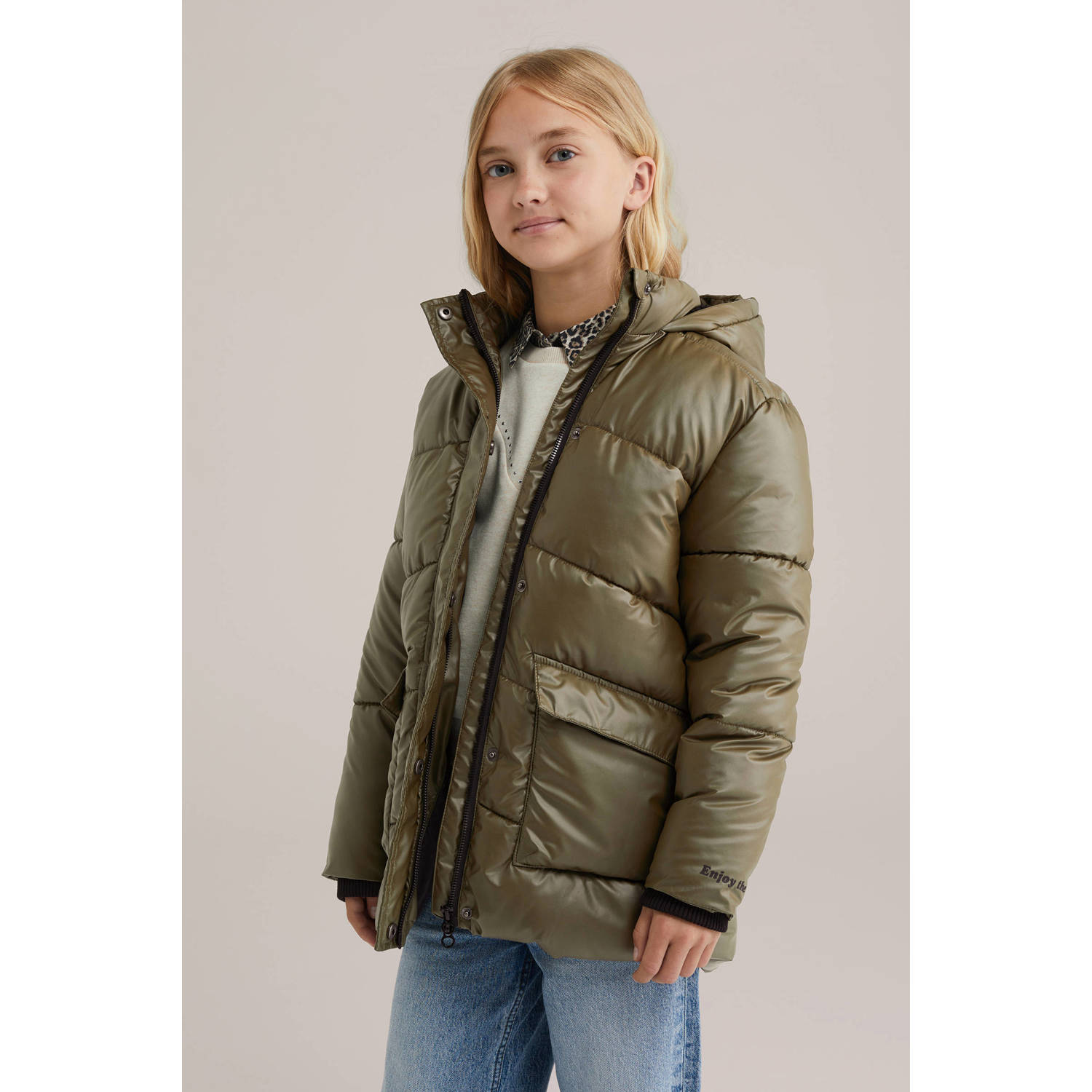 WE Fashion gewatteerde jas bruin