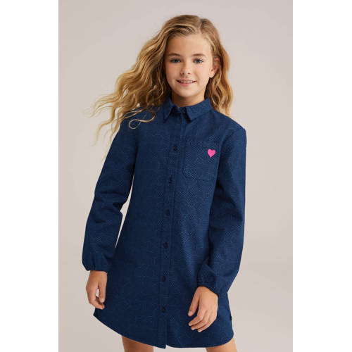 WE Fashion Blue Ridge blousejurk donkerblauw afbeelding