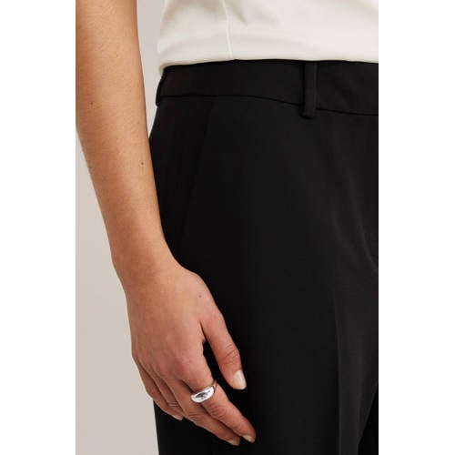 WE Fashion regular waist pantalon zwart afbeelding